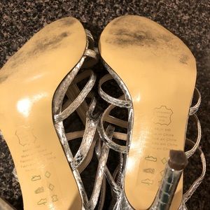 Silver pair of heels